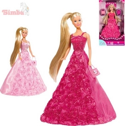 SIMBA Panenka Steffi Gala Princess 29cm set růžové šaty s doplňky 2 druhy SIMBA Panenka Steffi Gala Princess 29cm set růžové šaty s doplňky 2 druhy