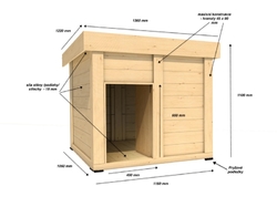 Psí bouda Ridgeback 115 x106 cm