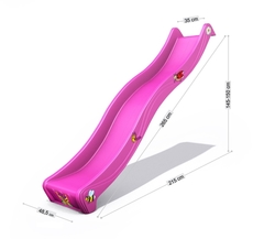 SKLUZAVKA Herold  s přípojkou na vodu růžová 2,65 m .