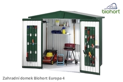 Biohort Zahradní domek EUROPA 4, stříbrná metalíza .