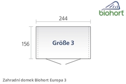 Biohort Zahradní domek EUROPA 3, tmavě zelená .