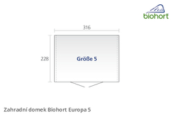 Biohort Zahradní domek EUROPA 5, tmavě zelená .