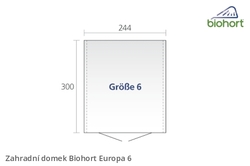 Biohort Zahradní domek EUROPA 6, tmavě šedá metalíza .