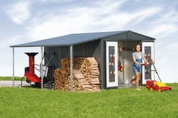 Biohort Zahradní domek EUROPA 7, šedý křemen metalíza .