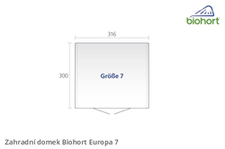 Biohort Zahradní domek EUROPA 7, tmavě šedá metalíza .
