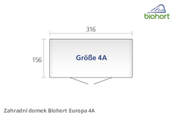 Biohort Zahradní domek EUROPA 4A, stříbrná metalíza .