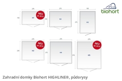 Biohort Zahradní domek HIGHLINE® H4, tmavě šedá metalíza .