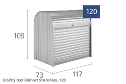 Biohort Úložný box StoreMax® 120, stříbrná metalíza .
