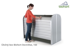 Biohort Úložný box StoreMax® 160, šedý křemen metalíza .