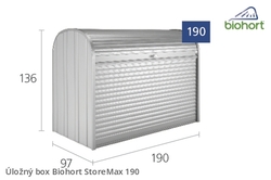 Biohort Úložný box StoreMax® 190, šedý křemen metalíza .