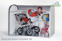 Biohort Úložný box StoreMax® 190, šedý křemen metalíza .