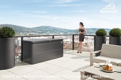 Biohort Úložný box LoungeBox® 160, stříbrná metalíza .
