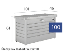 Biohort Úložný box FreizeitBox 100, stříbrná metalíza .