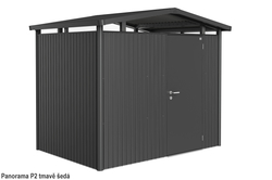 Biohort Zahradní domek PANORAMA P2, tmavě šedá metalíza .