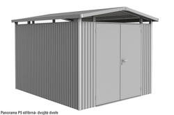 Biohort Zahradní domek PANORAMA P5, stříbrná metalíza .