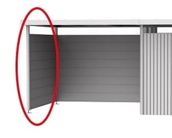 Biohort Boční stěna pro HighLine H2, šedý křemen metalíza .