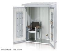 Biohort Zadní stěna WoodStock® 150, šedý křemen metalíza .