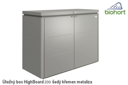 Biohort Úložný box HighBoard 200, šedý křemen metalíza .