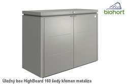 Biohort Úložný box HighBoard 160, šedý křemen metalíza .