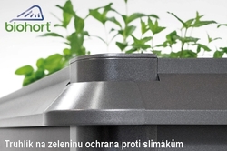 Biohort Zvýšený truhlík na zeleninu 2 x 0,5 šedý křemen metalíza .