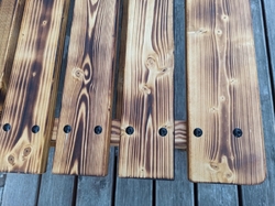 Dřevěná lavice Zuzana 120 x 53,5 x 88 cm -  s opalem s opalem