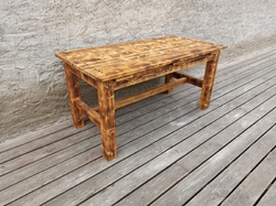Dřevěný stůl  Zuzana 160 x 79, 5x 79 cm - s opalem s opalem