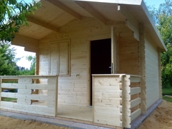 ZAHRADNÍ DOMEK Emma 10,4 + 4,2 m2 (350cm x 350cm/480cm) tl. 34mm
