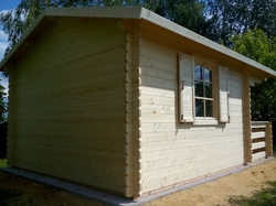 ZAHRADNÍ DOMEK Emma 10,4 + 4,2 m2 (350cm x 350cm/480cm) tl. 34mm