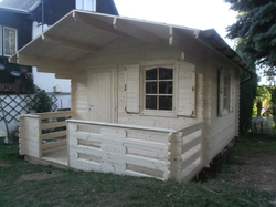 ZAHRADNÍ DOMEK Emma 10,4 + 4,2 m2 (350cm x 350cm/480cm) tl. 34mm