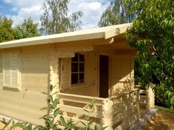 ZAHRADNÍ DOMEK Emma 10,4 + 4,2 m2 (350cm x 350cm/480cm) tl. 34mm