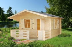 ZAHRADNÍ DOMEK Emma 10,4 + 4,2 m2 (350cm x 350cm/480cm) tl. 34mm