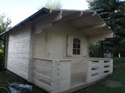 ZAHRADNÍ DOMEK Emma 10,4 + 4,2 m2 (350cm x 350cm/480cm) tl. 34mm