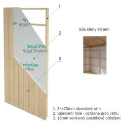 ZAHRADNÍ DOMEK Ly 13,6 m2 (330x453cm) tl. 18+70mm