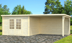 ZAHRADNI DOMEK Ella 8,7 + 10,0 m2 670 x 320 tl.: 28 mm