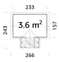 Dětský domek JENNIE (233 x 157 cm) tl. 16mm