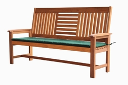 SEREMBAN zahradní lavice dřevěná s poduškou .