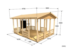 Učebna s podlahou HEROLD A3344 14,1 m2 327x433 cm tl. 19 mm