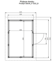 Prodejní stánek S3322 327x221 cm tl. 19 mm