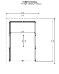 Prodejní stánek S3322 327x221 cm tl. 19 mm