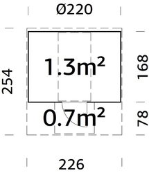 Barelová sauna Anita 1,3 + 0,7 m2 (bez kamen) .