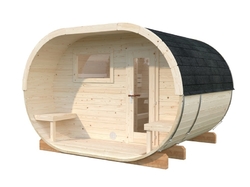 Barelová sauna Anette 3,0 + 1,5 m2  (bez kamen) .