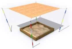 Stínění pro pískoviště 3x3 m Stínění pro pískoviště 3x3 m