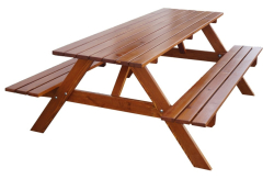 PIKNIK zahradní set dřevěný - 180 cm - lakovaný .