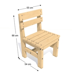 Dřevěná židle Zuzana 55 x 53,5 x 88 cm -  bez impregnace bez impregnace