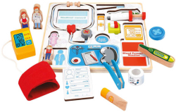 BINO DŘEVO Puzzle vkládací doktor 14 dílků 3D