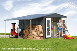 Biohort Postranní střecha pro EUROPA 2, 3, 4A, tmavě zelená .