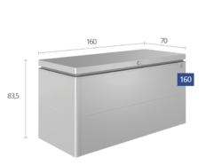 Biohort Úložný box LoungeBox® 160, šedý křemen metalíza .