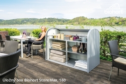 Biohort Úložný box StoreMax® 160, šedý křemen metalíza .