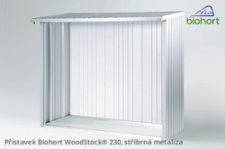 Biohort Zadní stěna WoodStock® 230, stříbrná metalíza .