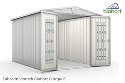 Biohort Zahradní domek EUROPA 6, stříbrná metalíza .